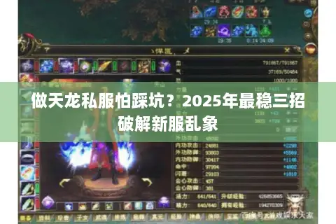 做天龙私服怕踩坑？2025年最稳三招破解新服乱象