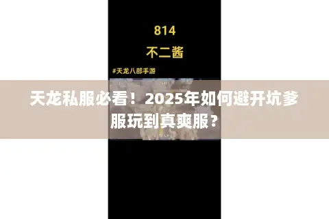 天龙私服必看！2025年如何避开坑爹服玩到真爽服？