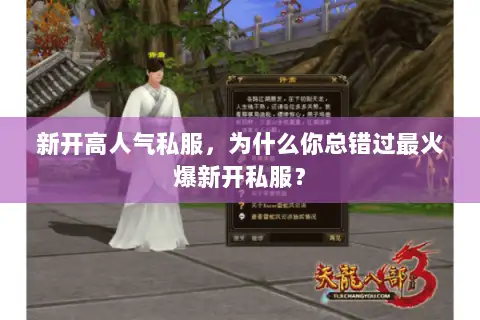 新开高人气私服，为什么你总错过最火爆新开私服？