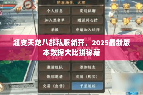 超变天龙八部私服新开,2025最新版本数据大比拼秘籍 超变天龙八部私服新开,2025最新版本数据大比拼秘籍