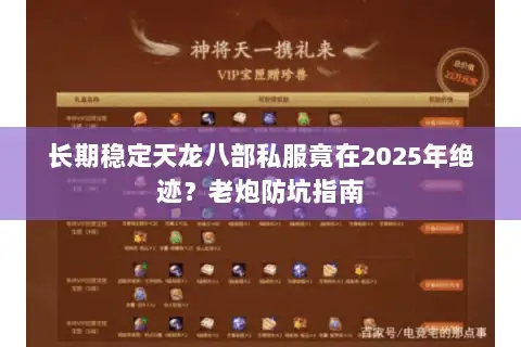 长期稳定天龙八部私服竟在2025年绝迹？老炮防坑指南