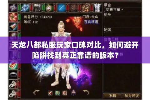 天龙八部私服玩家口碑对比，如何避开陷阱找到真正靠谱的版本？