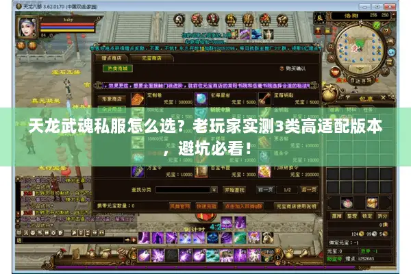 天龙武魂私服怎么选？老玩家实测3类高适配版本，避坑必看！
