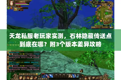 天龙私服老玩家实测，石林隐藏传送点到底在哪？附3个版本差异攻略