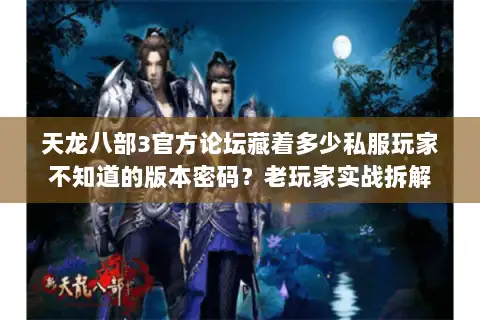 天龙八部3官方论坛藏着多少私服玩家不知道的版本密码？老玩家实战拆解