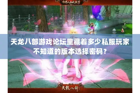 天龙八部游戏论坛里藏着多少私服玩家不知道的版本选择密码？