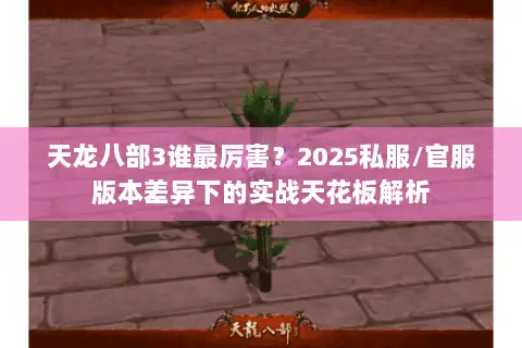 天龙八部3谁最厉害？2025私服/官服版本差异下的实战天花板解析