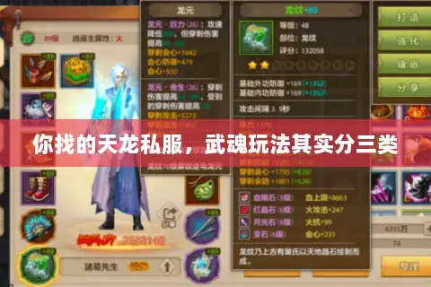 你找的天龙私服，武魂玩法其实分三类