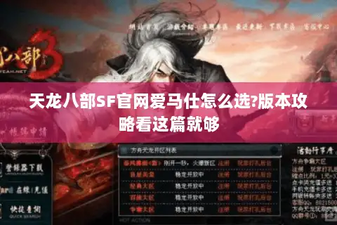 天龙八部SF官网爱马仕怎么选?版本攻略看这篇就够