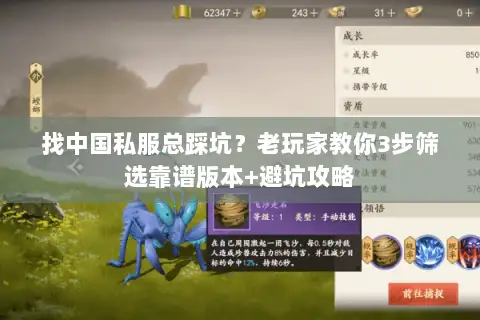 找中国私服总踩坑?老玩家教你3步筛选靠谱版本+避坑攻略 找中国私服总踩坑?老玩家教你3步筛选靠谱版本+避坑攻略