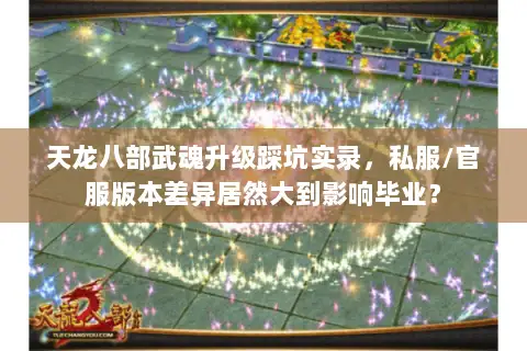 天龙八部武魂升级踩坑实录，私服/官服版本差异居然大到影响毕业？