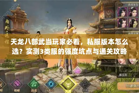 天龙八部武当玩家必看，私服版本怎么选？实测3类服的强度坑点与通关攻略