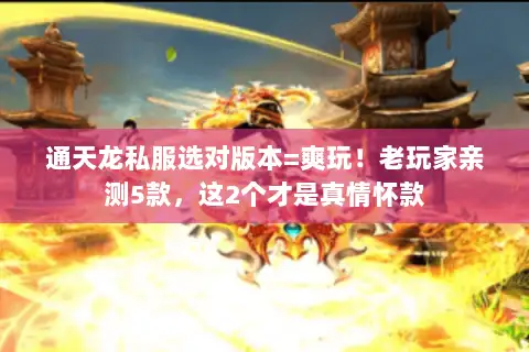 通天龙私服选对版本=爽玩!老玩家亲测5款,这2个才是真情怀款 通天龙私服选对版本=爽玩!老玩家亲测5款,这2个才是真情怀款