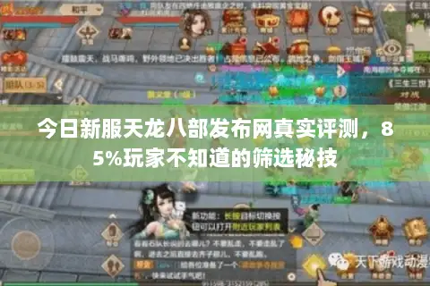 今日新服天龙八部发布网真实评测，85%玩家不知道的筛选秘技