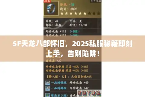 SF天龙八部怀旧,2025私服秘籍即刻上手,告别陷阱! SF天龙八部怀旧,2025私服秘籍即刻上手,告别陷阱!
