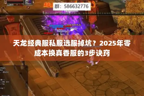 天龙经典服私服选服掉坑?2025年零成本换真香服的3步诀窍 天龙经典服私服选服掉坑?2025年零成本换真香服的3步诀窍