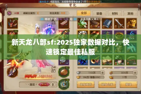 新天龙八部sf:2025独家数据对比,快速锁定最佳私服 新天龙八部sf:2025独家数据对比,快速锁定最佳私服