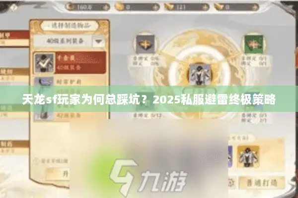 天龙sf玩家为何总踩坑？2025私服避雷终极策略