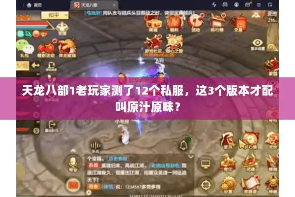 天龙八部1老玩家测了12个私服，这3个版本才配叫原汁原味？