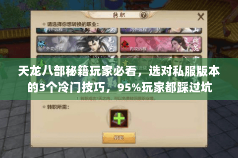 天龙八部秘籍玩家必看，选对私服版本的3个冷门技巧，95%玩家都踩过坑