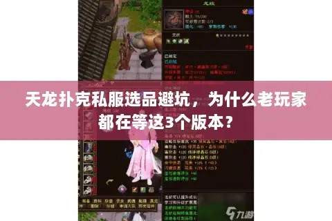 天龙扑克私服选品避坑，为什么老玩家都在等这3个版本？