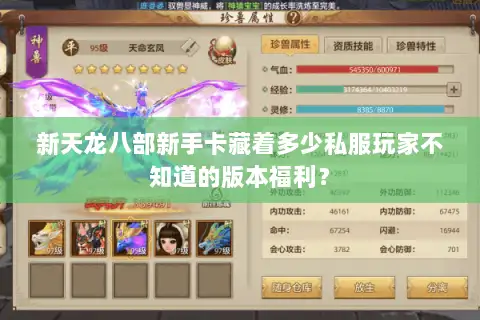 新天龙八部新手卡藏着多少私服玩家不知道的版本福利? 新天龙八部新手卡藏着多少私服玩家不知道的版本福利?