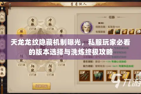 天龙龙纹隐藏机制曝光,私服玩家必看的版本选择与洗炼终极攻略 天龙龙纹隐藏机制曝光,私服玩家必看的版本选择与洗炼终极攻略