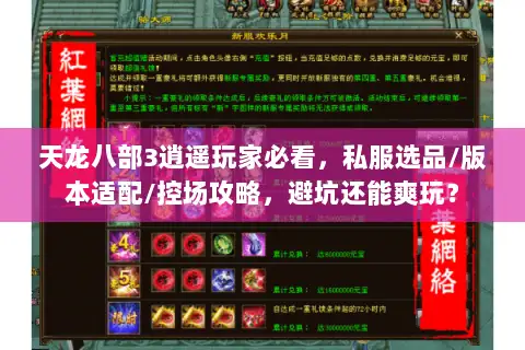 天龙八部3逍遥玩家必看，私服选品/版本适配/控场攻略，避坑还能爽玩？