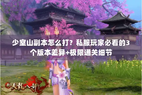 少室山副本怎么打？私服玩家必看的3个版本差异+极限通关细节