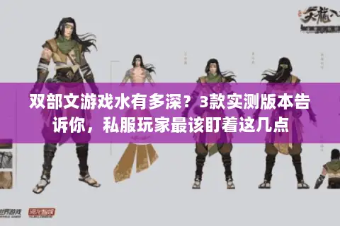 双部文游戏水有多深？3款实测版本告诉你，私服玩家最该盯着这几点