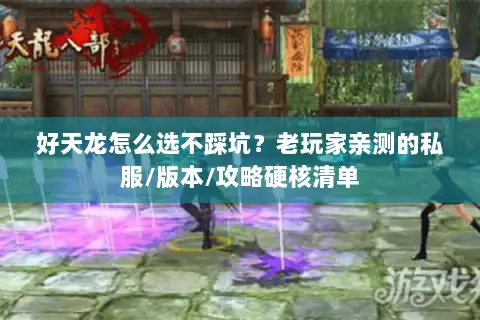 好天龙怎么选不踩坑？老玩家亲测的私服/版本/攻略硬核清单