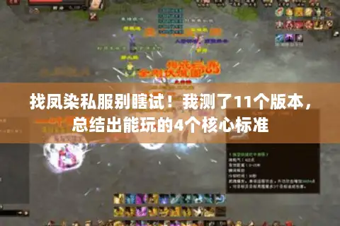 找凤染私服别瞎试!我测了11个版本,总结出能玩的4个核心标准 找凤染私服别瞎试!我测了11个版本,总结出能玩的4个核心标准
