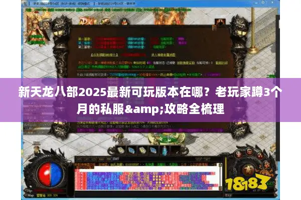 新天龙八部2025最新可玩版本在哪?老玩家蹲3个月的私服&攻略全梳理 新天龙八部2025最新可玩版本在哪?老玩家蹲3个月的私服&攻略全梳理