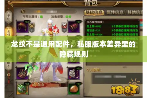 龙纹不是通用配件，私服版本差异里的隐藏规则