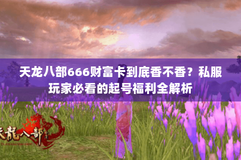 天龙八部666财富卡到底香不香？私服玩家必看的起号福利全解析