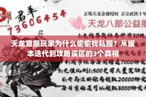 天龙官服玩家为什么偷偷找私服？从版本迭代到攻略误区的3个真相
