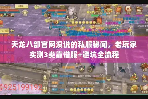 天龙八部官网没说的私服秘闻,老玩家实测3类靠谱服+避坑全流程 天龙八部官网没说的私服秘闻,老玩家实测3类靠谱服+避坑全流程