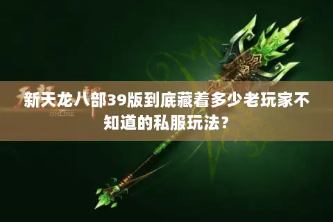 新天龙八部39版到底藏着多少老玩家不知道的私服玩法? 新天龙八部39版到底藏着多少老玩家不知道的私服玩法?