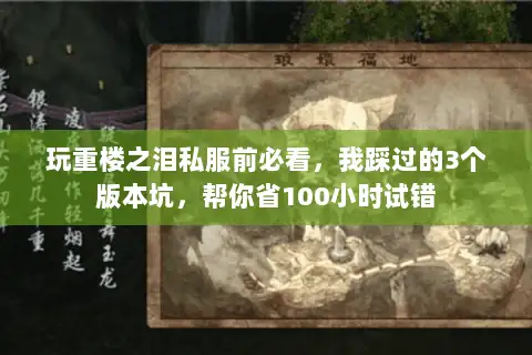 玩重楼之泪私服前必看，我踩过的3个版本坑，帮你省100小时试错