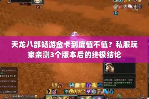 天龙八部畅游金卡到底值不值？私服玩家亲测3个版本后的终极结论