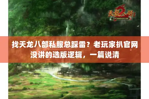 找天龙八部私服总踩雷?老玩家扒官网没讲的选版逻辑,一篇说清 找天龙八部私服总踩雷?老玩家扒官网没讲的选版逻辑,一篇说清
