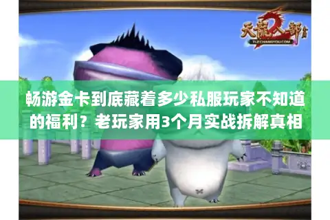 畅游金卡到底藏着多少私服玩家不知道的福利？老玩家用3个月实战拆解真相
