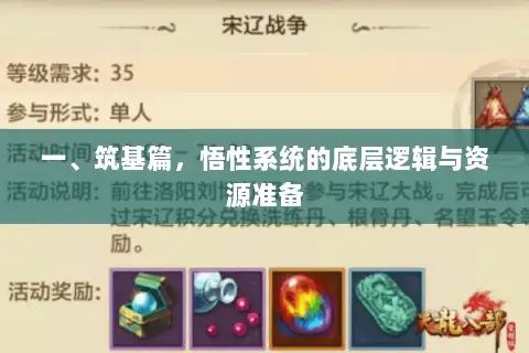 一、筑基篇,悟性系统的底层逻辑与资源准备 一、筑基篇,悟性系统的底层逻辑与资源准备