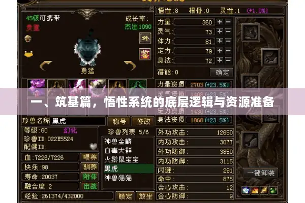 一、筑基篇,悟性系统的底层逻辑与资源准备 一、筑基篇,悟性系统的底层逻辑与资源准备