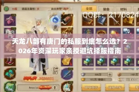 天龙八部有唐门的私服到底怎么选?2026年资深玩家亲授避坑择服指南 天龙八部有唐门的私服到底怎么选?2026年资深玩家亲授避坑择服指南