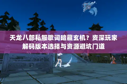 天龙八部私服歌词暗藏玄机？资深玩家解码版本选择与资源避坑门道