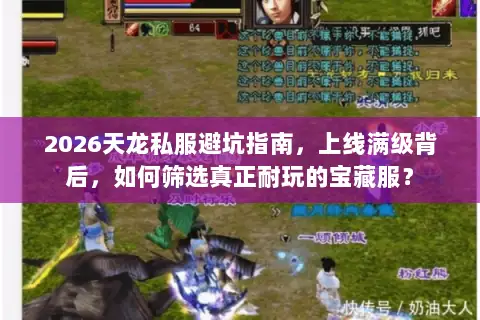 2026天龙私服避坑指南，上线满级背后，如何筛选真正耐玩的宝藏服？
