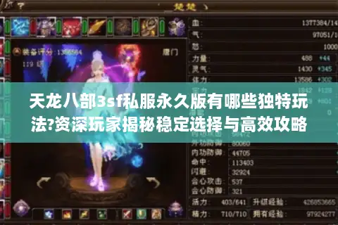天龙八部3sf私服永久版有哪些独特玩法?资深玩家揭秘稳定选择与高效攻略