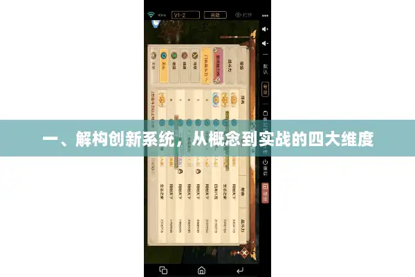 一、解构创新系统，从概念到实战的四大维度