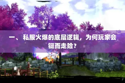 一、 私服火爆的底层逻辑，为何玩家会铤而走险？
